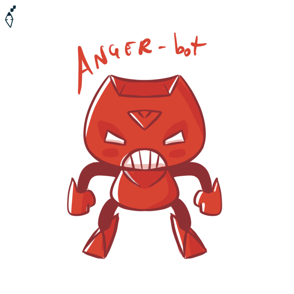 Anger-bot. Also the robot can feel the feelings